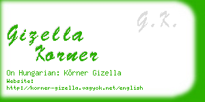 gizella korner business card